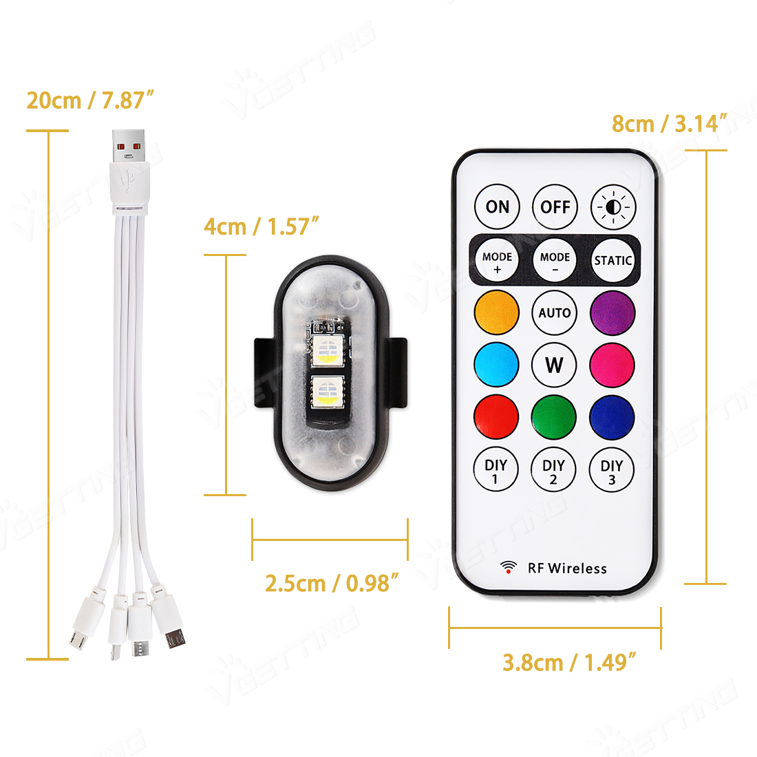 4Pcs Mini Drone Strobe Light 8 - đánh giá và giá Drone Strobe Light